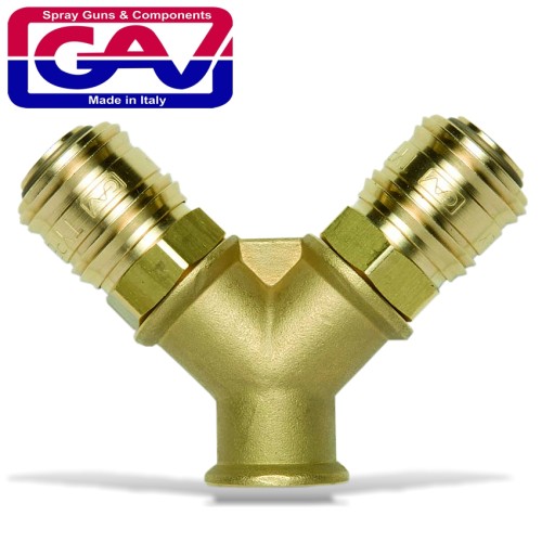 BRASS QUICK COUPLER TWO WAY 3-8F