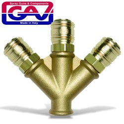 BRASS QUICK COUPLER THREE WAY3-8F