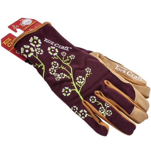 LADIES SLIM FIT SMALL GARDEN GLOVES MAROON