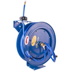 AIR HOSE REEL 8 X12MM PU HOSE 15M WITH 1/4"BSP FITTING METAL CASE