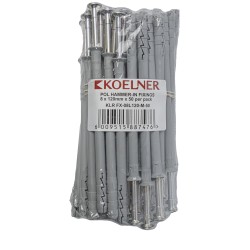 POL HAMMER-IN FIXING 8X120MM X 50 PER PACK