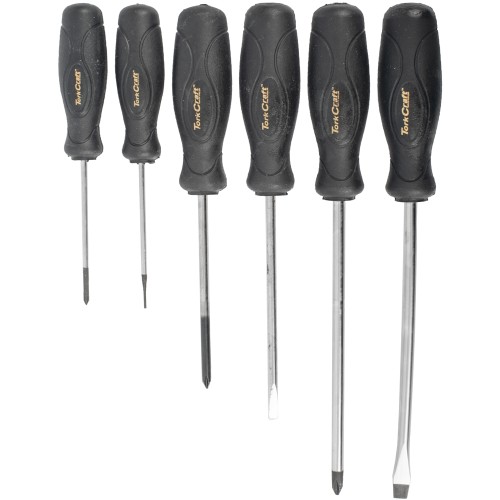 6PC SCREWDRIVER SET BLACK HANDLE