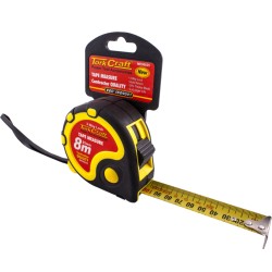 MEASURING TAPE  MULTI LOCK 8M X 25MM RUBBER CASING MATT FINISH