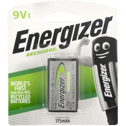 ENERGIZER RECHARGE: 9V -1 PACK (MOQ6)