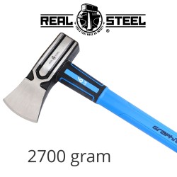 AXE HAMMER HEAD GRAPH. HANDLE REAL STEEL