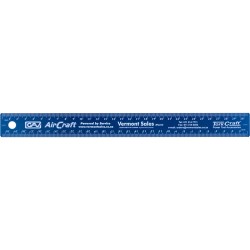 300MM CORK BACKED STAINLESS STEEL RULER BLUE