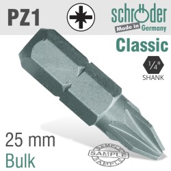 POZI.NO.1X25MM CLASSIC BIT BULK