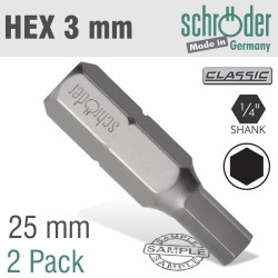 HEX/ALLEN INS.BIT 3MM 2CD