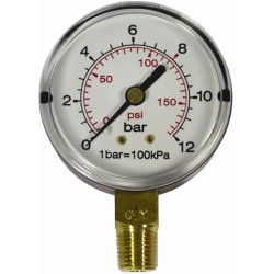 PRESS. GAUGE 63MM 1/4" BOT. FIT 0-16BAR 0-1600KPA