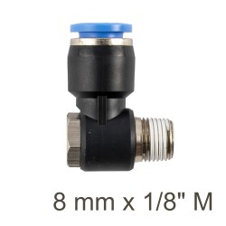 SWIVEL ELBOW PU 8MM X 1/8" M
