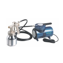 COMPRESSOR & LOW PRESSURE SPRAY GUN KIT WITH HOSE