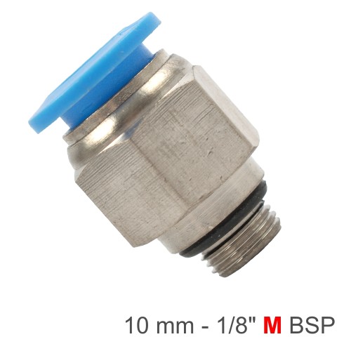 PU FITTING STR. STUD W/O-RING 10MM-1/8" M