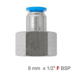 PU HOSE FITTING STRAIGHT STUD 8MM-1/2 F