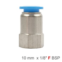 PU HOSE FITTING STRAIGHT STUD 10MM-1/8 F