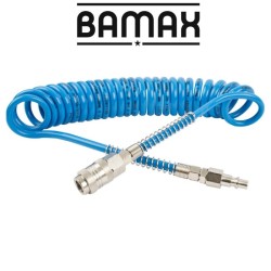 SPIRAL POLYP HOSE 5MMX8MMX4M WITH QUICK COUPLERS BX15PU4-5