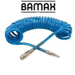 SPIRAL POLYP HOSE BLUE 8MMX12MMX12M WITH QUICK COUPLERS BX15PU12-8