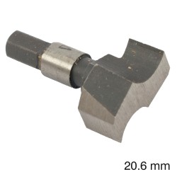 CUTTER 20.6MM /LOCK MORTICER FOR WOOD SNAP ON