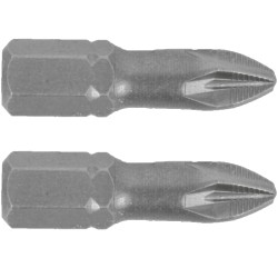 POZI.2 X 25MM INS.BIT 2/CARD