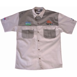 VERMONT MENS BUSH SHIRT KHAKI 100% COTTON MEDIUM