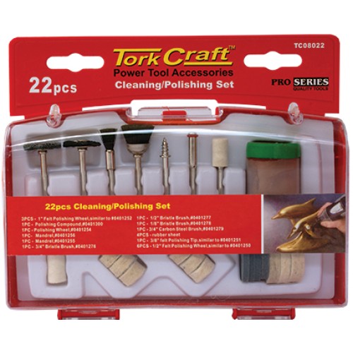 CLEANING & POLISHING SET 22 PCE MINI