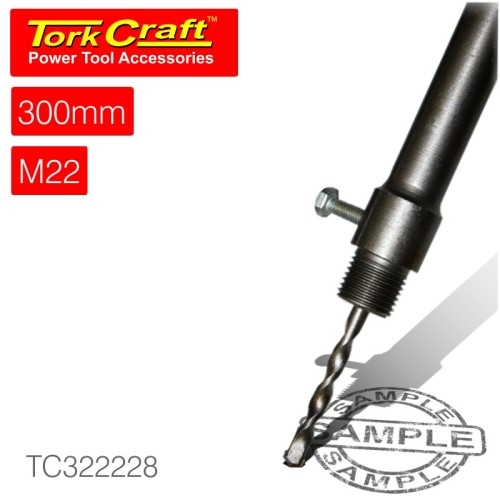 ADAPTOR SDS PLUS 300MM X M22 FOR TCT CORE BITS