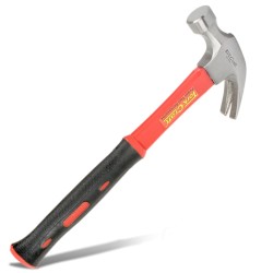 HAMMER CLAW 450G (16OZ) FIBREGLASS HANDLE 295MM & FULL POL HEAD