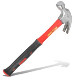 HAMMER CLAW 570G (20OZ) FIBREGLASS HANDLE 295MM & FULL POL HEAD