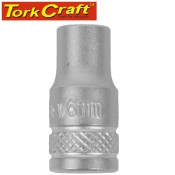 SOCKET 6MM 1/4" DRIVE CRV 12 POINT