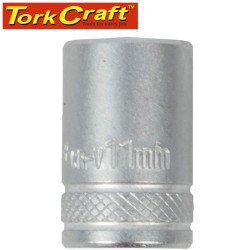 SOCKET 11MM 1/4" DRIVE CRV 12POINT