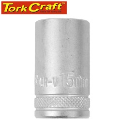 SOCKET 15MM X 21.8MM 1/2" DRIVE CRV 12 POINT