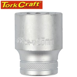 SOCKET 25MM X 33.8MM 1/2" DRIVE CRV 12 POINT