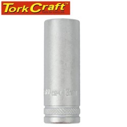 SOCKET 13MM 1/4" DR DEEP SOCKET CRV 12 POINT