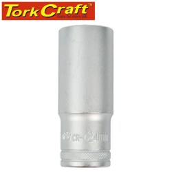 SOCKET 24MM 1/2" DR DEEP SOCKET CRV 12 POINT