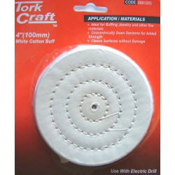 COTTON BUFF REPLACEMENT 100MM CARDED