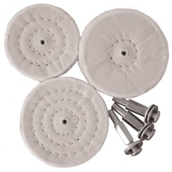 3 PCE WHITE BUFF SET ALL PORTABLE DRILLS