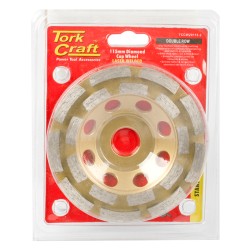 DIA. CUP WHEEL 115 X 22.23MM DBL ROW LASER WELDED