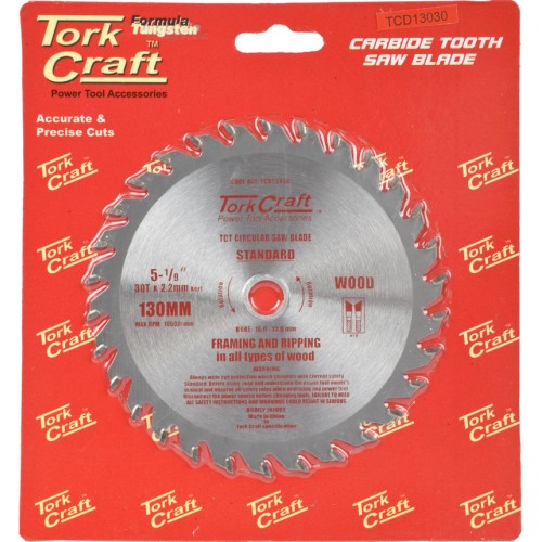 BLADE TCT 130 X 30T 16/13 GENERAL PURPOSE COMBINATION WOOD