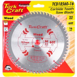 BLADE TCT 185 X 60T 16MM GENERAL PURPOSE CROSS CUT