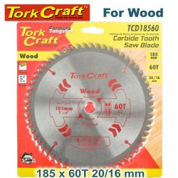 BLADE TCT 185 X 60T 20/16 GENERAL PURPOSE CROSS CUT