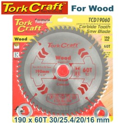 BLADE TCT 190 X 60T 30/20 GENERAL PURPOSE CROSS CUT