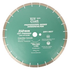 DIA. BLADE 350X25.4MM GREEN/NEW CONCRETE HOT PRESSED