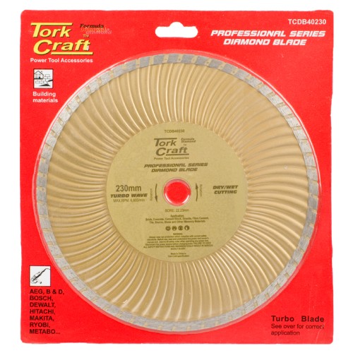 DIAMOND BLADE 230MM TURBO WAVE PROFESIONAL