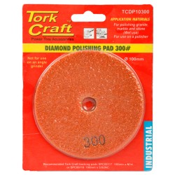 100MM DIAMOND WET POLISHING PAD 300 GRIT ORANGE