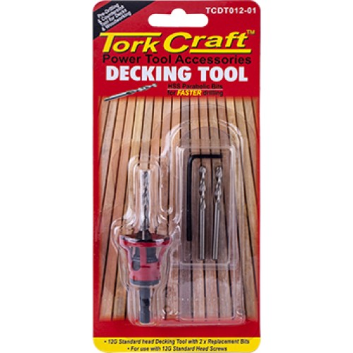 DECKING TOOL 12G STD HEAD PRE-DRILL & COUNTERSINK