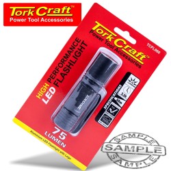 TORCH LED ALUM. 75LM BLK USE 3 X AAA BATTERIES TORK CRAFT FLASH LIGHT