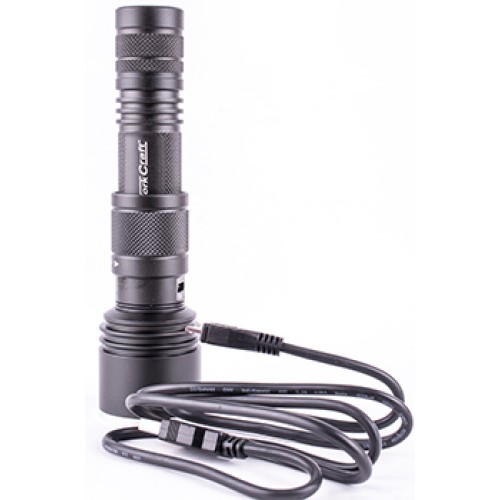 TORCH LED ALUM. 600LM BLK USB RECHARGABLE INCL.1X18650LI-I BATTERY