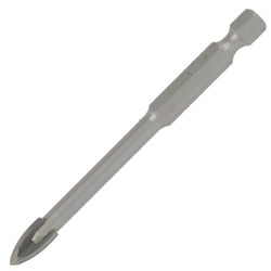 GLASS & TILE DRILL 10MM 4 FLUTE WITH HEX SHANK