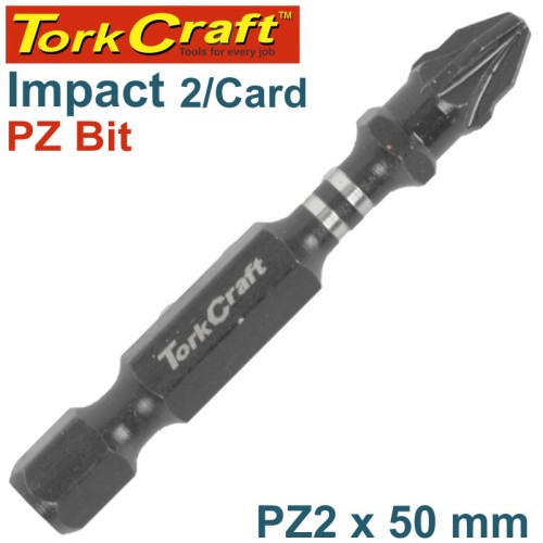 IMPACT POZI.2 X 50MM POWER BIT 2/CARD PZ2