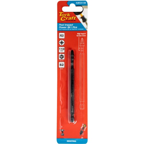 IMPACT POZI.2 X 110MM INSERT BIT 1PC CARDED