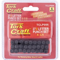 LETTER PUNCH SET 6MM (A-Z) CAPITAL BLACK FINISH